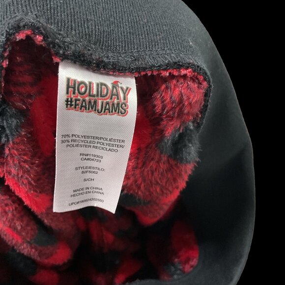 Holiday Fam Jams Men's Small Red and Black Plaid PJ Pants - Picture 5 of 5